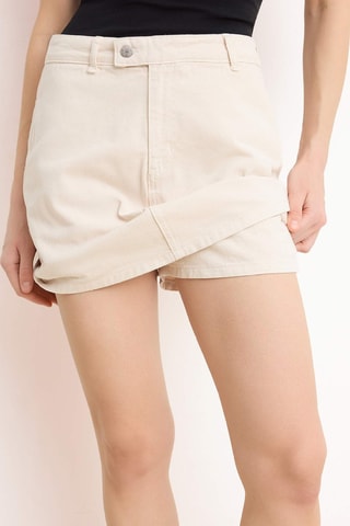 Minifalda vaquera - Beige