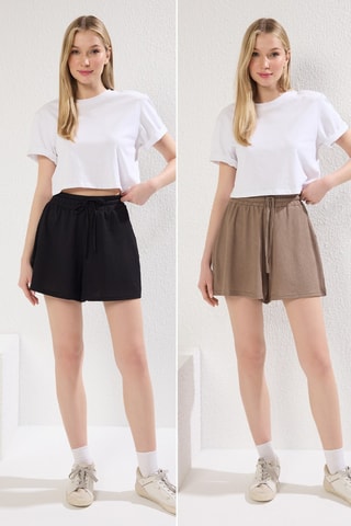 2 shorts - Negro y topo