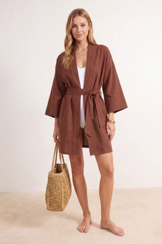 Kimono de playa - Marrón