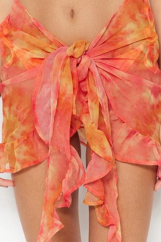 Pareo de playa tie-dye - Naranja