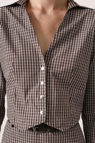 Camisa corta - Marrón