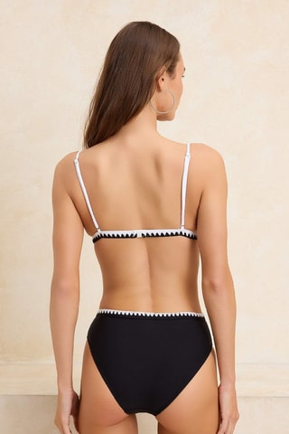 Bikini de talle alto - Negro y blanco