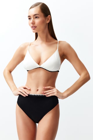 Bikini de talle alto - Negro y blanco