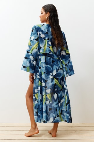 Kimono de playa - Azul cobalto