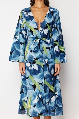 Kimono de playa - Azul cobalto
