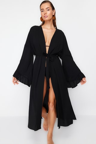 Kimono de playa - Negro