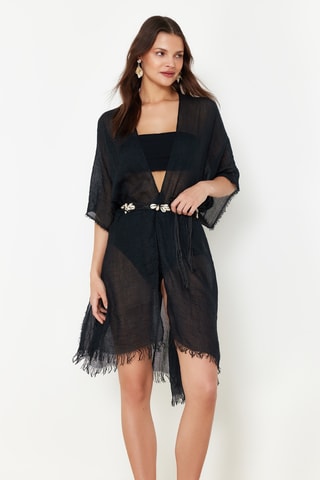 Kimono de playa - Negro