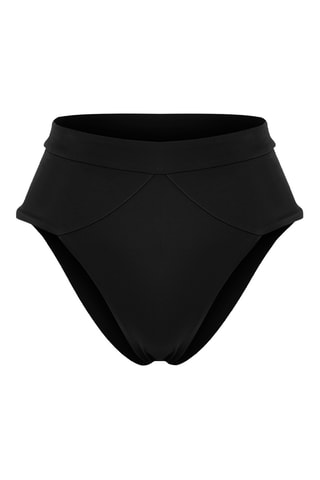 Braga de bikini de talle alto - Negro