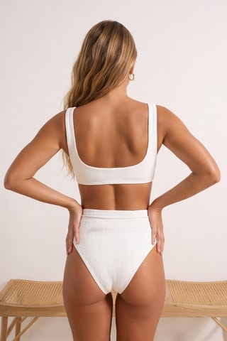 Braga de bikini de talle alto - Crudo