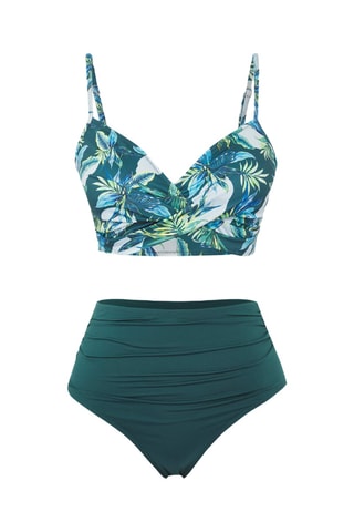 Bikini de talle alto - Verde oscuro