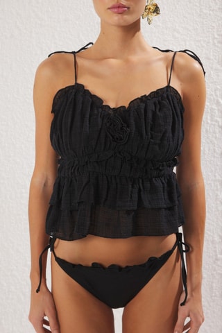 Top de playa - Negro