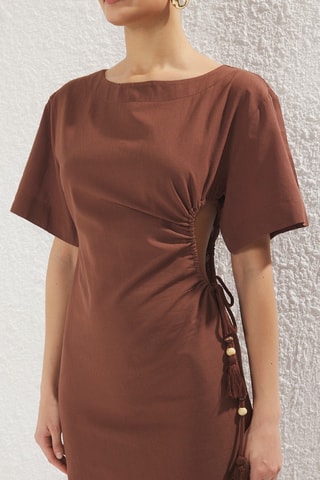 Vestido de playa - Marrón