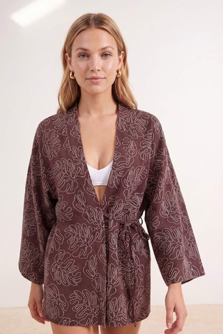 Kimono de playa - Marrón