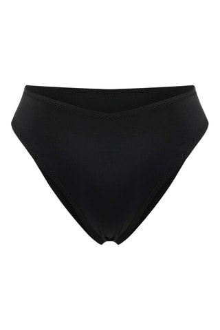 Braga de bikini de talle alto - Negro