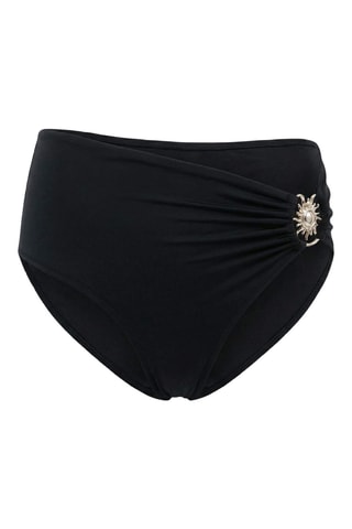 Braga de bikini de talle alto - Negro