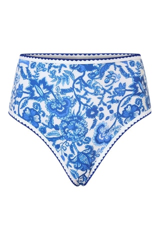 Braga de bikini de talle alto - Azul eléctrico