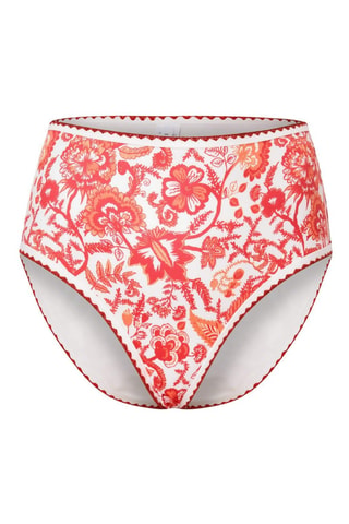 Braga de bikini de talle alto - Rojo