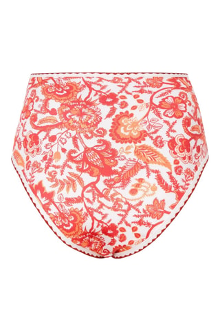 Braga de bikini de talle alto - Rojo