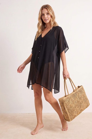 Kimono de playa - Negro