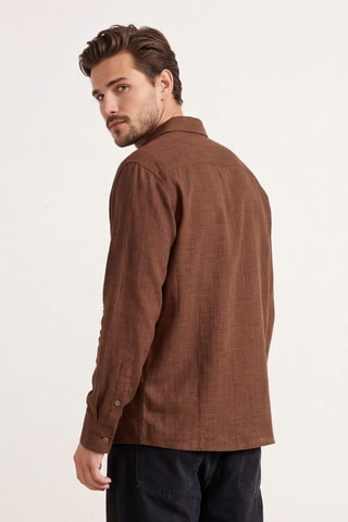 Camisa - Marrón oscuro jaspeado
