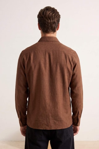 Camisa - Marrón oscuro jaspeado