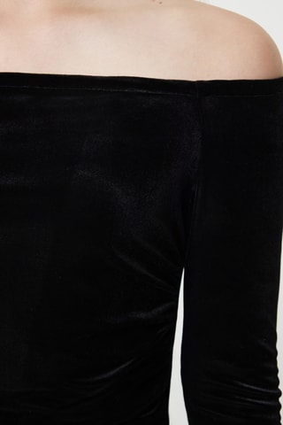 Vestido de tubo de terciopelo - Negro
