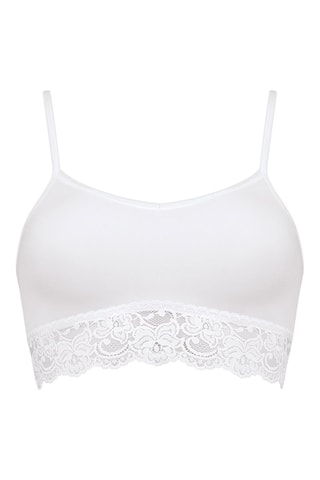 Soutien desportivo Romance Bralette Branco - Branco e prateado