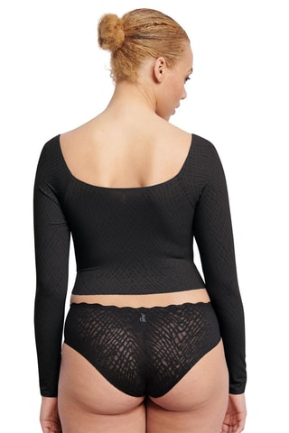 Crop top ZERO Feel Bliss Top Long - Preto - Preto