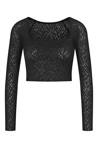Crop top ZERO Feel Bliss Top Long - Preto - Preto