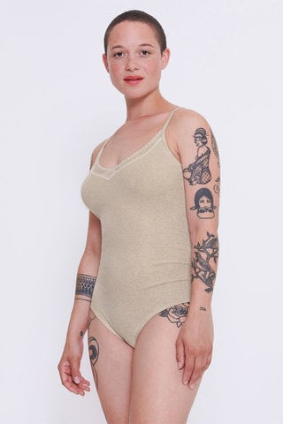 Body Go Ribbed - Bege - Bege