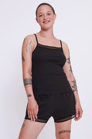 Camisola interior GO Ribbed - Preto - Preto