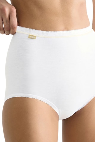 3 Cuecas cintura subida Basic Gold - Branco