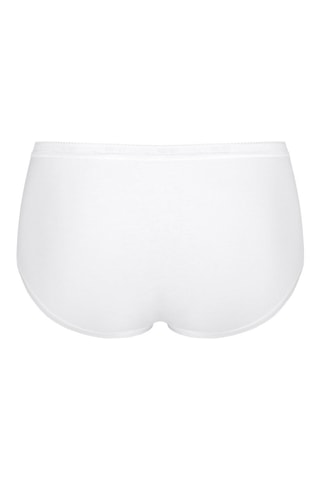 3 cuecas Basic Midi - Azul e branco - Branco e azul