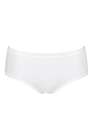 3 cuecas Basic Midi - Azul e branco - Branco e azul