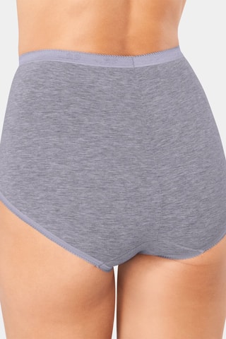 Shorties de cintura subida Basic+ Maxi - Cinzento mesclado - Cinzento