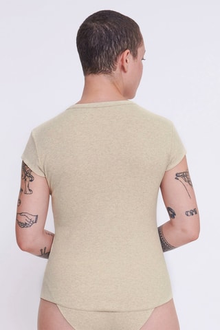 T-shirt GO Ribbed - Bege - Bege