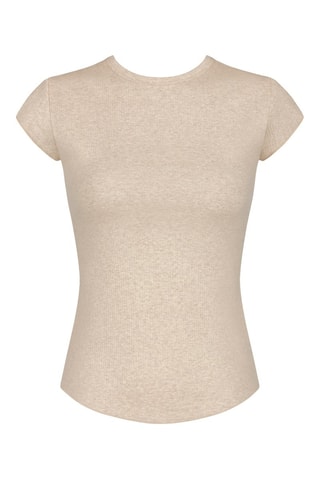 T-shirt GO Ribbed - Bege - Bege