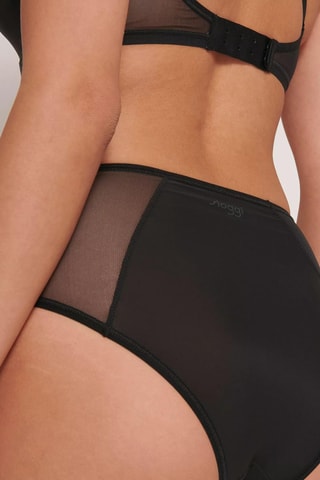 Tanga de cintura subida Soft Adapt P - Preto