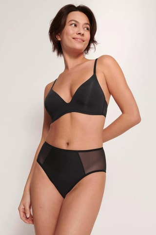 Tanga de cintura subida Soft Adapt P - Preto