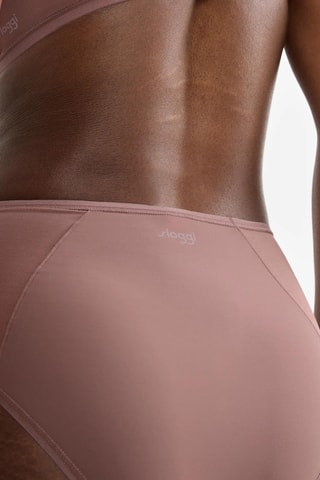 Tanga de cintura subida Soft Adapt P - Castanho