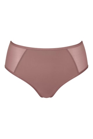 Tanga de cintura subida Soft Adapt P - Castanho