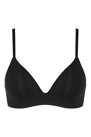 Soutien push-up em algodão biológico Go Casual - Preto