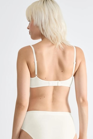 Soutien push-up em algodão biológico Go Casual - Branco