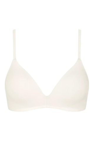 Soutien push-up em algodão biológico Go Casual - Branco