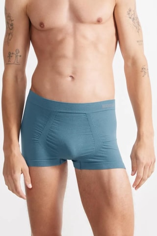 2 boxers em algodão biológico GO Smooth - azul-marinho e azul-pato