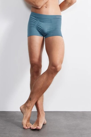 2 boxers em algodão biológico GO Smooth - azul-marinho e azul-pato