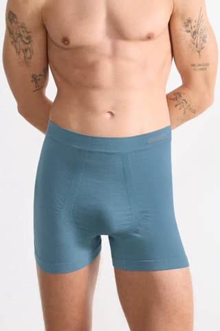 2 boxers compridos em algodão biológico GO Smooth - Azul