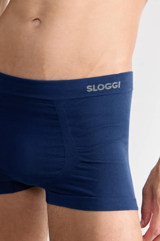 2 boxers em algodão biológico GO Smooth - Azul-marinho