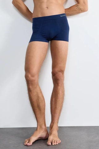 2 boxers em algodão biológico GO Smooth - Azul-marinho