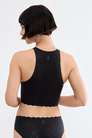 Crop top em renda Zero Feel - Preto